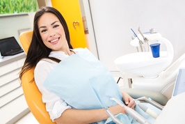 smiling female dental patient 